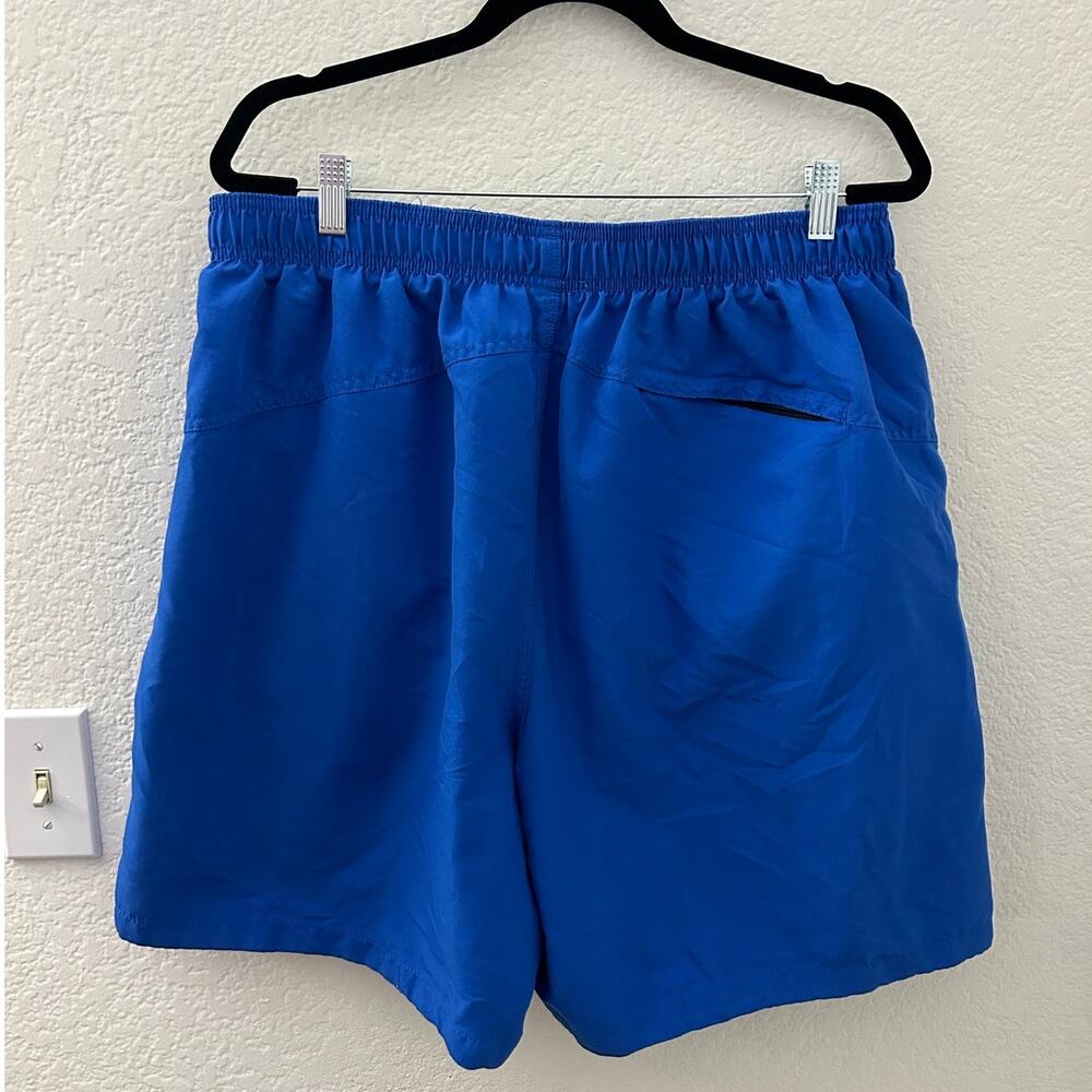 Speedo Men's Swim Lined Trunks Solid Blue Volley Board Shorts Mens Size XXL - Picture 2 of 11
